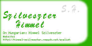 szilveszter himmel business card